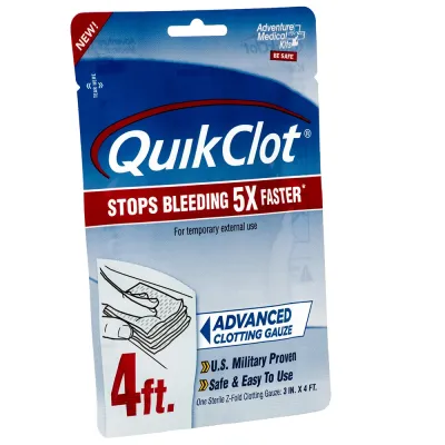 QuikClot 5020-0026 - QuikClot Advanced Clotting Gauze - 3 x 4 for Emergencies