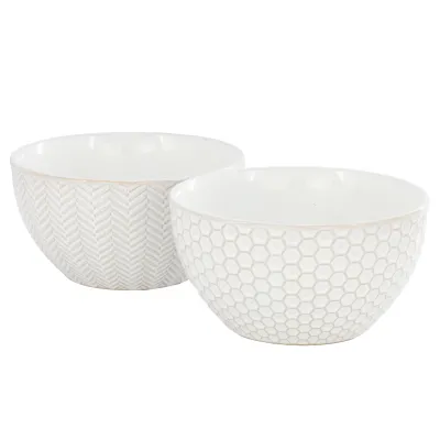 Gibson 148719.02 - Gibson Elite Earlhart Ribbed Stoneware Cereal Bowls, 6-Inch