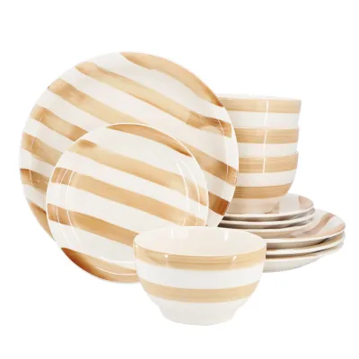 Gibson 148492.12 - Gibson Home Kenwood Shores 12-Piece Stoneware Set