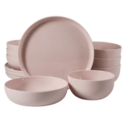 Gibson 148728.12 - Gibson Home Candy Skies 12-Piece Melamine Dinnerware Set
