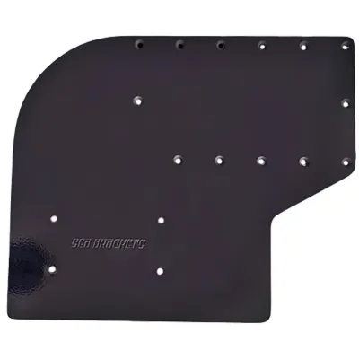 Sea Brackets SEA2308-BLK - Sea Brackets Large Offset Trolling Motor Plate fGarmin Krake