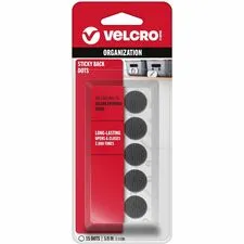 VELCRO USA VEK 90069 - VELCRO Sticky Back 58in Circles Black 15 ct - 0.63 Diameter 