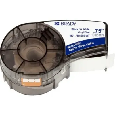 BRADY M21-750-595-WT - LABEL CARTRIDGE FOR BMP21 SERIES, ID PAL, LABPAL PRINTERS, W
