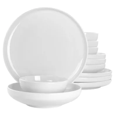 Gibson 136591.12 - Gibson Home Oslo Peak 12 Piece Fine Ceramic Dinnerware Set i