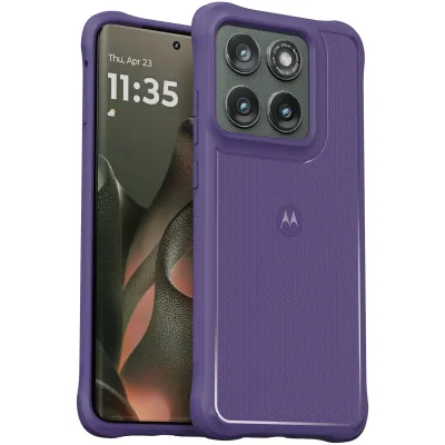 SALOM AMERICA COMPANY EDGE25SCRGDBK100 - Motorola Edge 2025 Heavy-Duty Case - Purple