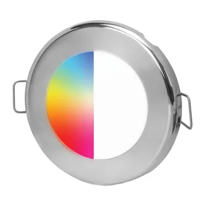 Hella Marine 017884011 - EuroLED75 RGBW Downlight - Steel Bezel