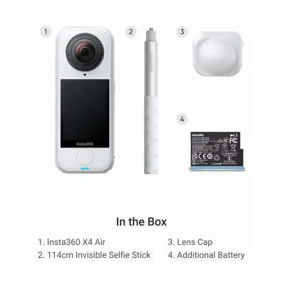 Insta360 CINSAAFA-SE17 - Insta360 Camera CINSAAFA-SE17 X4 Air Starter Bundle (Arctic 