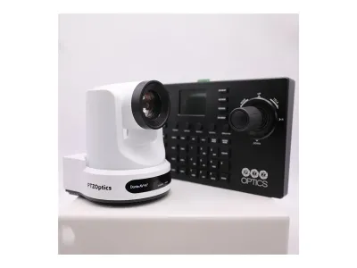 PTZ Optics PT30X-LINK-4K-WH - PTZOptics Link 4K, Dante AV-H IP PTZ camera, featuring 30X O
