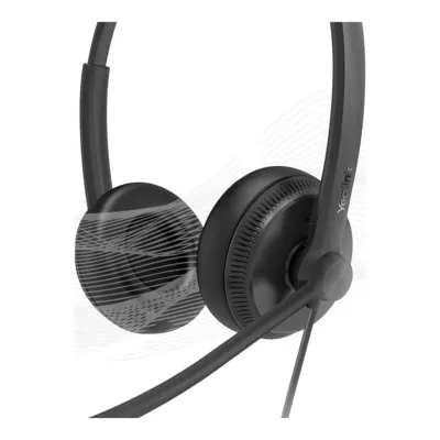 Yealink 1308023 - Wideband Binaural Headset for Yealink IP Phone - Leather ear