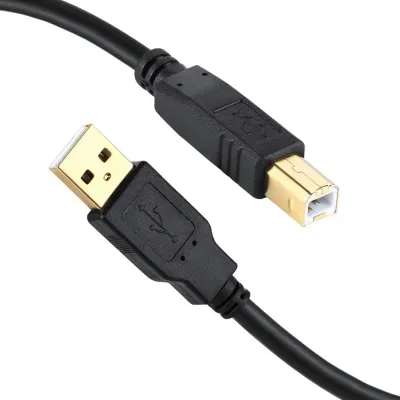 HEYYBIT USB-A to USB-B 2.0 - 10ft USB-A to USB-B 2.0 Cable - Black