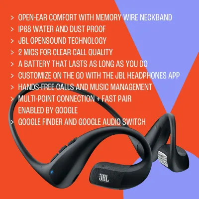 IDEASTREAM CONSUMER PRODUCTS JBLENDUPACEBLKGAM - TRUE WIRELESS SPORTS EARBUDS WITH NOISE CANCELLATION