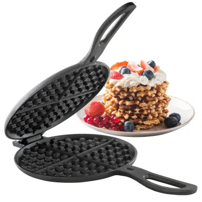 MegaChef MC-1327 - Megachef 6.7 Inch Round Cast Iron Pie Iron OutdoorCamping Co