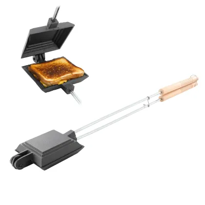 MegaChef MC-511 - Megachef 4.3 Inch Cast Iron Pie Iron OutdoorCamping Cookware