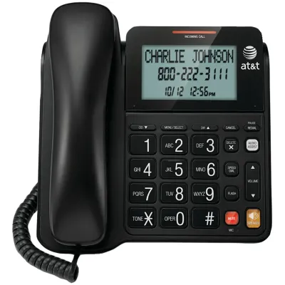 AT&T 89-4069-00 - CL2940 BLACK Corded Telephone with Caller IDCall Waiting (89