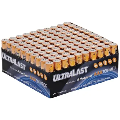 ULTRALAST ULA100AAAB - Ultralast Ula100aaab Alkaline Aaa Batteries, 100 Pk DOTULA10
