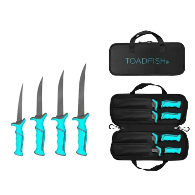 Toadfish 1175 - Toadfish Fixed Filet Knife Set - 4 Knives - 5, 6, 7 & 8 Fixe