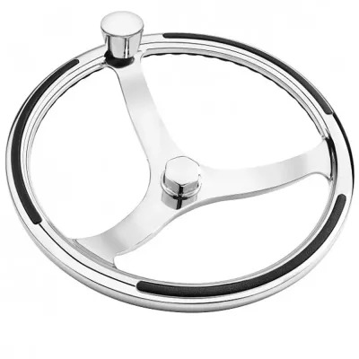 Schmitt & Ongaro Marine 7421521FGK - Schmitt Primus 15.5 Stainless Steel Steering Wheel