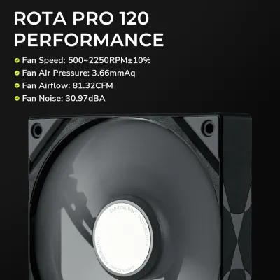 TRYX F-R120P-NN1M-G0K - TRYX FN F-R120P-NN1M-G0K ROTA PRO 120 Performance Fan Black 