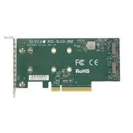 RUBRIK GO AOC-SLG3-2M2-O(3YR) - Supermicro AC AOC-SLG3-2M2-O(3YR) PCIe Add-On Card for up to
