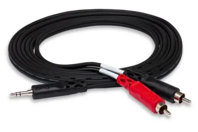 Hosa Tech CMR-203 - Stereo Breakout 3.5 mm TRS To Dual RCA 3