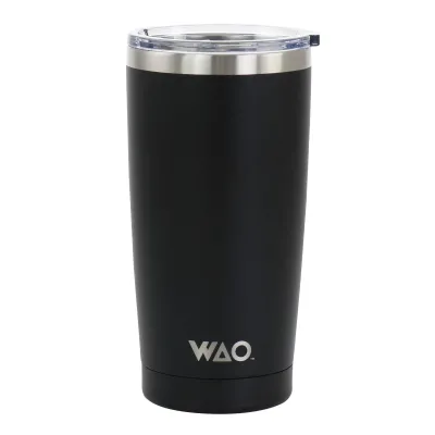WAO 131024.01 - WAO 18oz Thermal Tumbler with Acrylic Lid in Matte Black