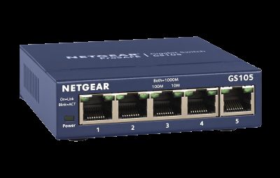 NETGEAR GS105NA - 5PT COPPER GIGABIT SWITCH