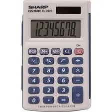 SHARP NEC SHR EL243SB - Sharp Calculators Handheld Calculator with Hard Case - 3-Key
