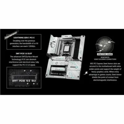 MSI B850PZWIFI - MSI MB B850 GAMING PLUS WIFI PZ B850 AM5 Max256GB DDR5 ATX R