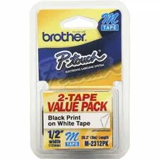 Brother BRT M2312PK - P-touch P-touch Nonlaminated M Tape Value Pack - 12 Width - 