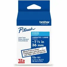 Brother BRT TZE161G - Brother P-touch TZe161 BK on CLR Label Tape, Laminated, 36mm