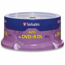 VERBATIM VER 96542 - Verbatim 96542 DVD Recordable Media - DVD+R DL - 8x - 8.50 G