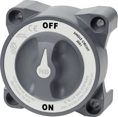 NAVICO GROUP AMERICAS LLC 3001-BSS - Blue Sea HD-Series Battery Switch OnOff 600A Alternator Fiel