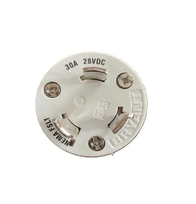HUBBELL INC (DELAWARE) HBL328DCPW - Hubbell HBL328DCPW 30A 28V DC Locking Connector Male White