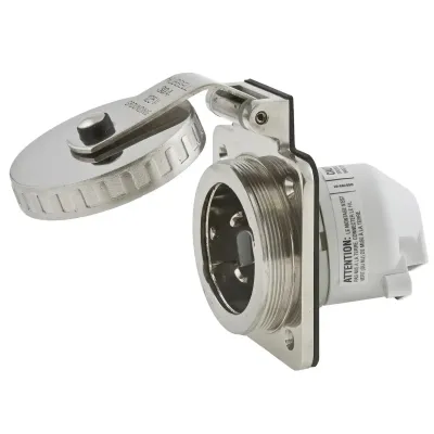 Unknown (recovered 16408) HBL303SS - Hubbell HBL303SS 30A Inlet Round Stainless Steel