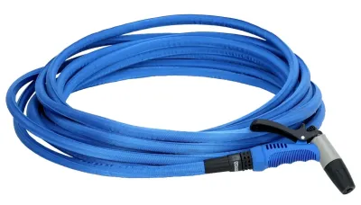 OCEAN EQUIPMENT INC HF25K - HoseCoil 25ft Blue Flexible Hose Kit with Rubber Tip Nozzle