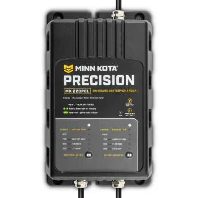 JOHNSON OUTDOORS INC 1832201 - Minn Kota MK220PCL Precision Charger 2 Bank 10 Amps