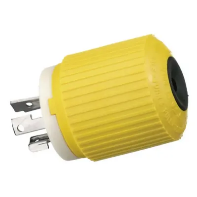 HUBBELL INC (DELAWARE) HBL328DCP - Hubbell HBL328DCP 30A 28V DC Locking Connector Male Yellow