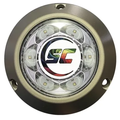 SHADOWCASTER MARINE SC3-BW-ALSM - Shadow Caster SC3 Underwater LED Light BlueWhite 12v Aluminu
