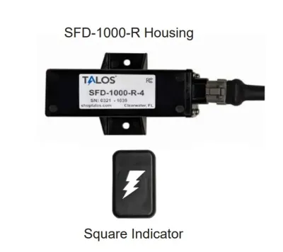 AMERICAN THERMAL INSTRUMENTS, LLC 1507 - Talos SFD1000R Black Rectangular Lightning Detector with 10f