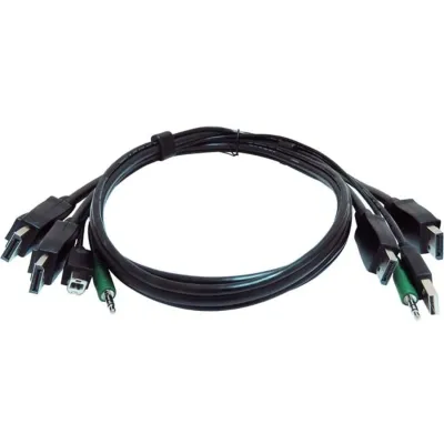 BLACK BOX CORPORATION SKVMCBL-2DP-10TAA - 10 ft KVM USB Dual DisplayPort Cable TAA