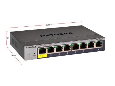 NETGEAR GS108T-300NAS - 8P GE SMART MANAGED PRO SWITCH