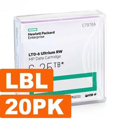 HPE C7976AL - 20 TAPE LTO6 RW CUSTOM LABEL