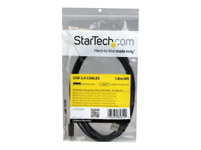 STARTECH USBAUB6BK - 6FT MICRO USB CABLE USB 2.0
