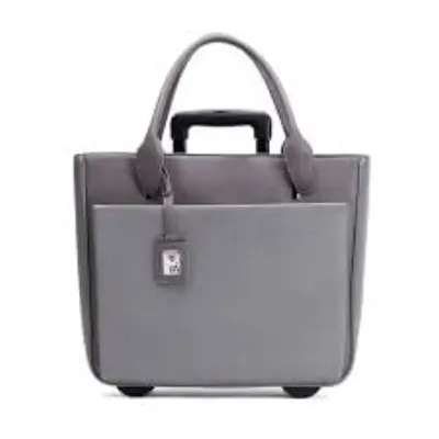 FRANCINE COLLECTIONS FLORLRT-03 - FLORENCE GRAY ROLLING TOTE FOR 17.3 LAPTOPS