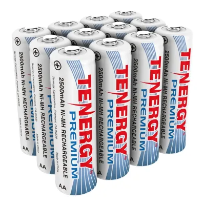 TENERGY 8R-JT1W-Z07V - Tenergy 2500mAh Rechargeable AA Batteries
