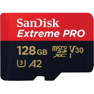 Western Digital SDSQXCD-128G-GN6MA - SanDisk EXTREME PRO 128GB microSDXC Card with Adapter