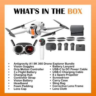 Antigravity DE001-02 - Antigravity Drone DE001-02 Antigravity A1 Explorer Bundle 8K