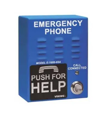 Viking Electronics E-1600-65A - ADA Compliant Emergency Phone with Dialer and Voice Announce
