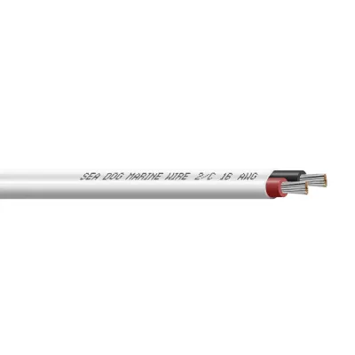 SeaDog 8018202 - Sea-Dog 182 AWG Flat Duplex Wire - RedBlack - 100