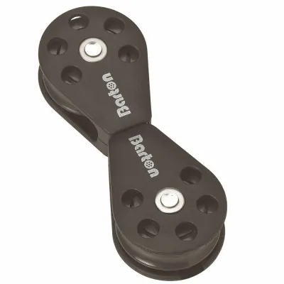 Barton Marine N01280 - Barton Plain Bearing Pulley Block Back to Back Swivel Block 